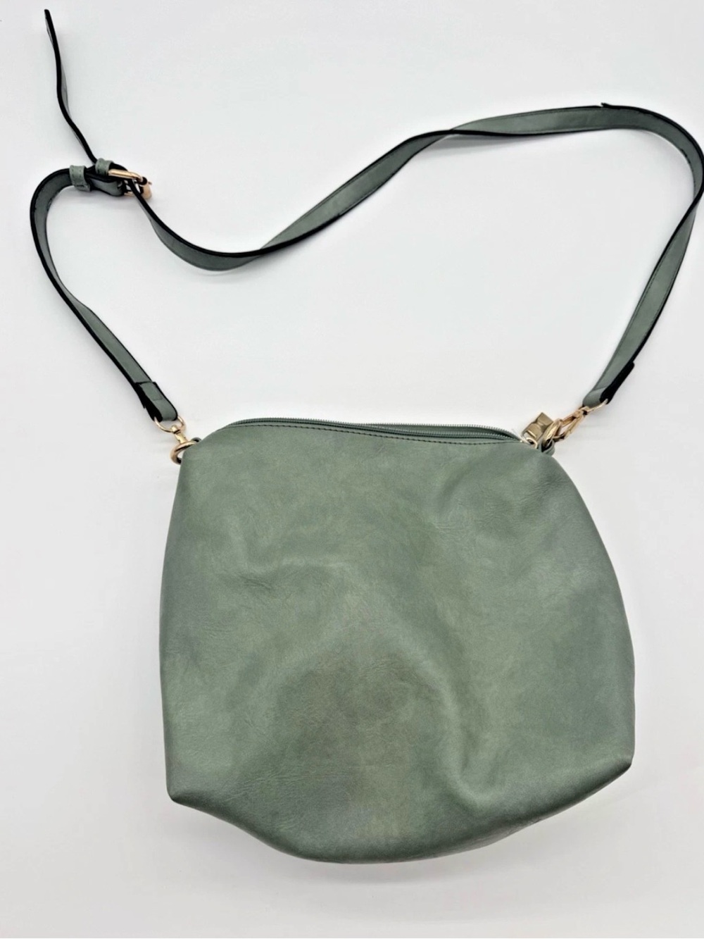 Anthropologie Large Sage Green Slouchy Hobo Crossbody Shoulder Bag Purse